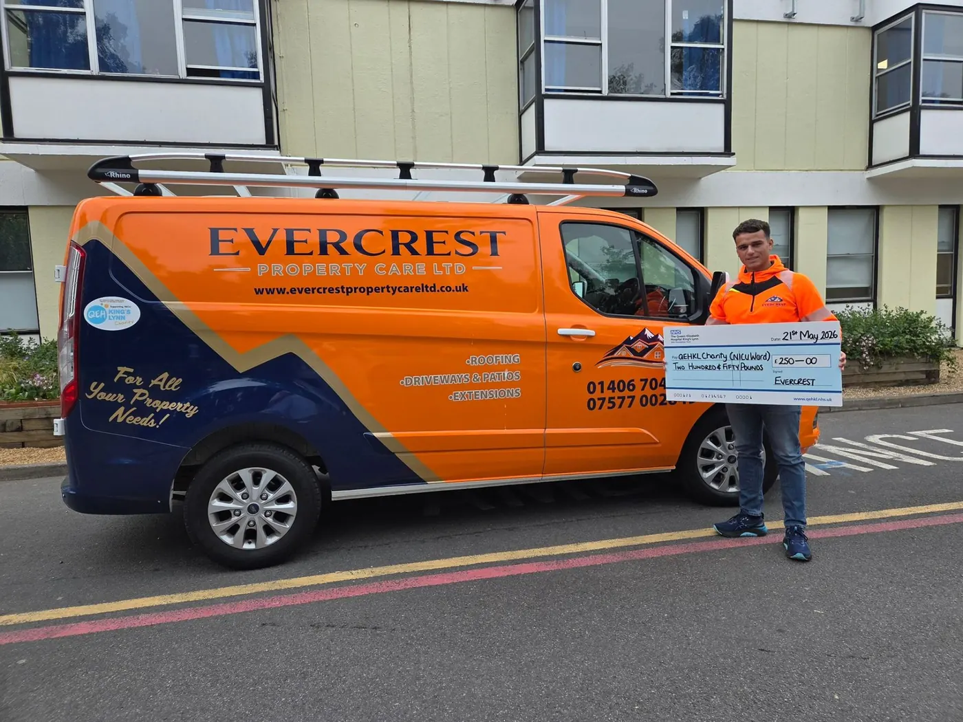 EverCrest supporting QEH King's Lynn NICU Charity