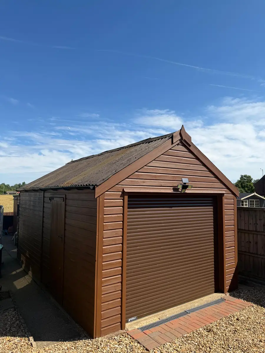 Garage roof in Redland 49 tile and a torch-on felt summer house roof, image 17