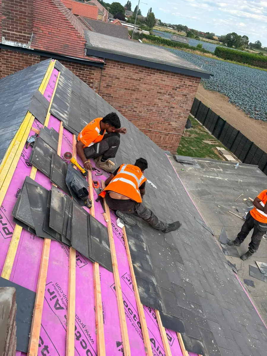 Slate roof replacement, and a fibreglass flat roof rebuilt in EPDM rubber, image 10