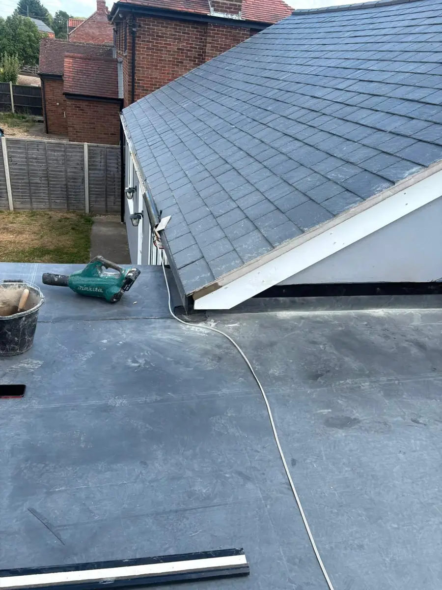 Slate roof replacement, and a fibreglass flat roof rebuilt in EPDM rubber, image 6
