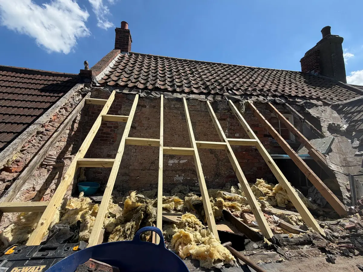 Roof replacement in Redland 49 concrete tile, with new rafters, image 12