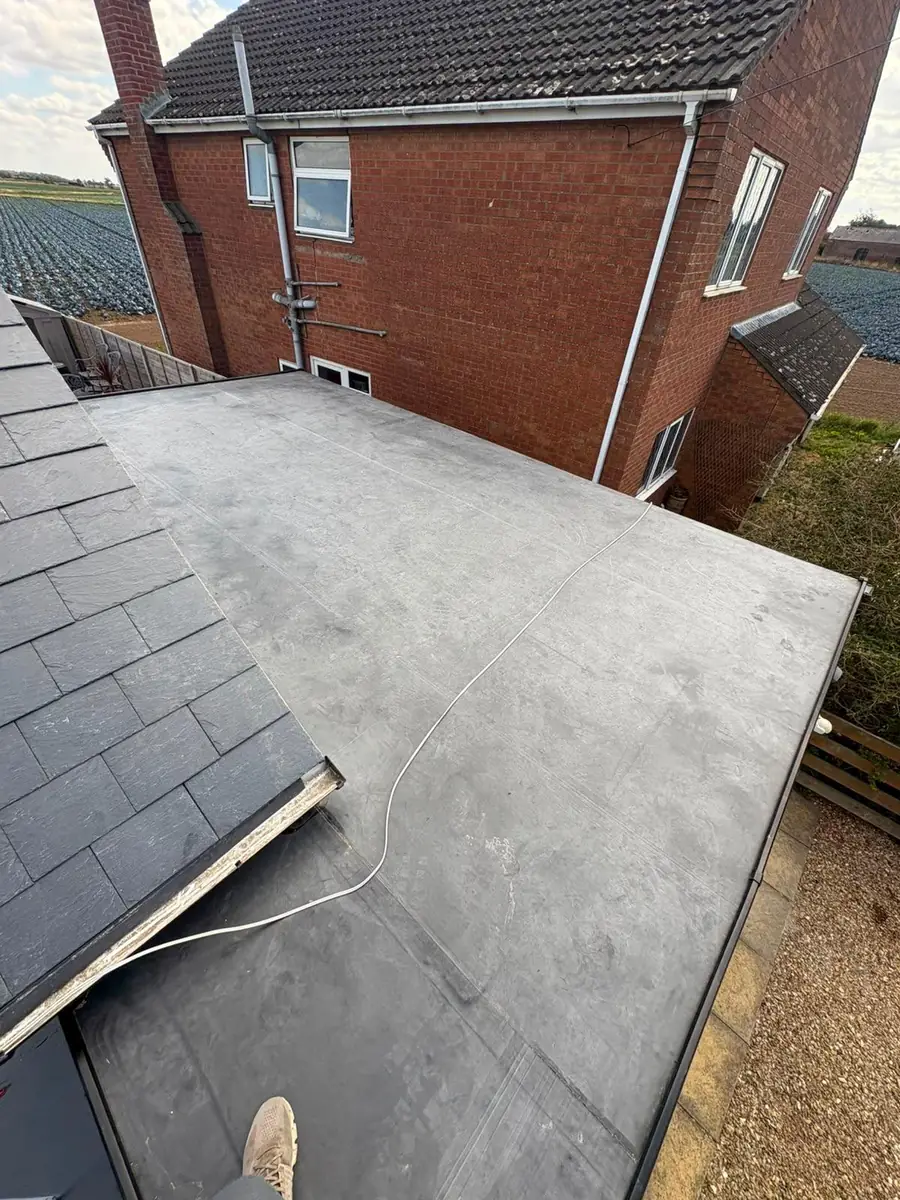Slate roof replacement, and a fibreglass flat roof rebuilt in EPDM rubber