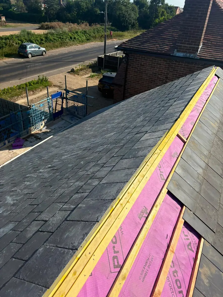 Slate roof replacement, and a fibreglass flat roof rebuilt in EPDM rubber, image 12
