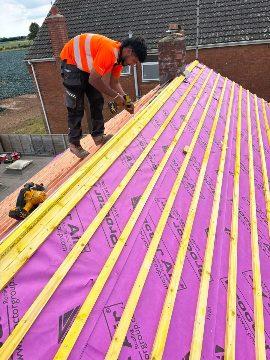 Slate roof replacement, and a fibreglass flat roof rebuilt in EPDM rubber, image 15