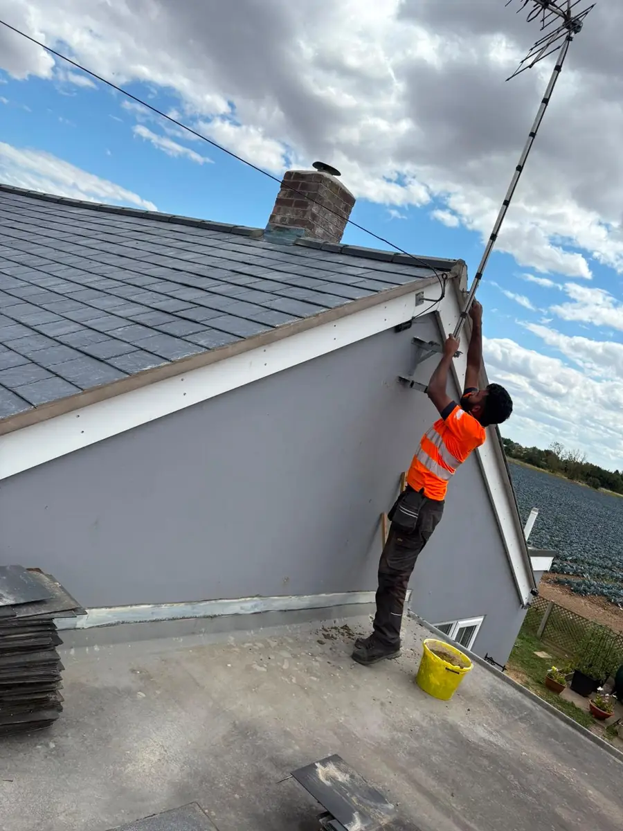 Slate roof replacement, and a fibreglass flat roof rebuilt in EPDM rubber, image 8