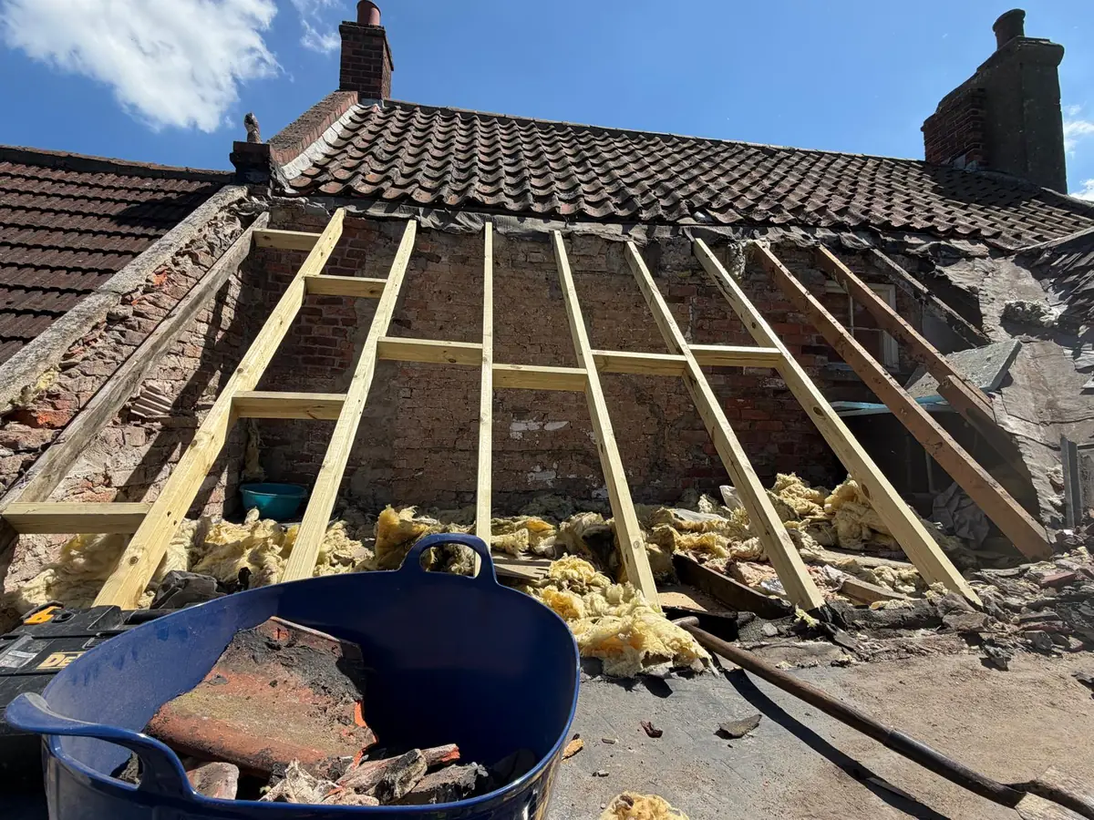 Roof replacement in Redland 49 concrete tile, with new rafters, image 11