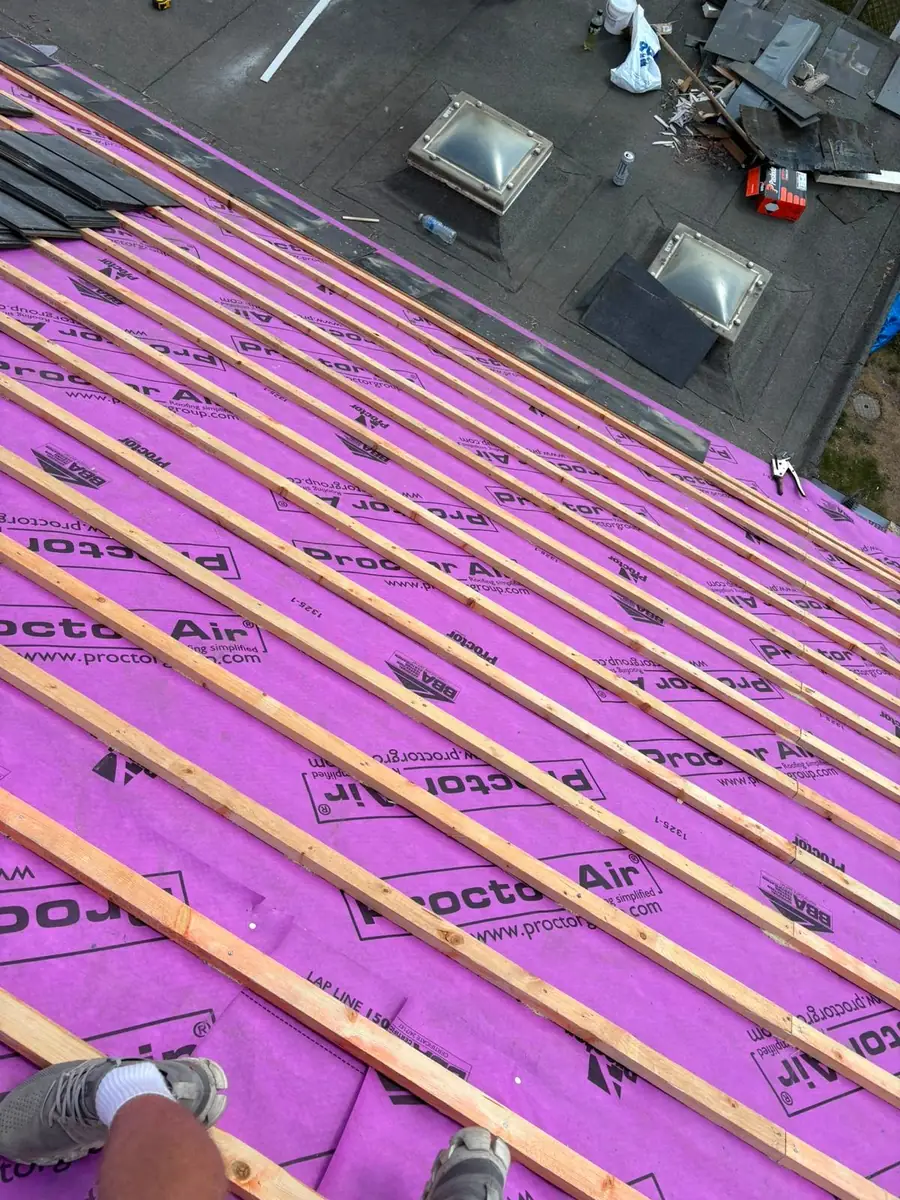 Slate roof replacement, and a fibreglass flat roof rebuilt in EPDM rubber, image 17